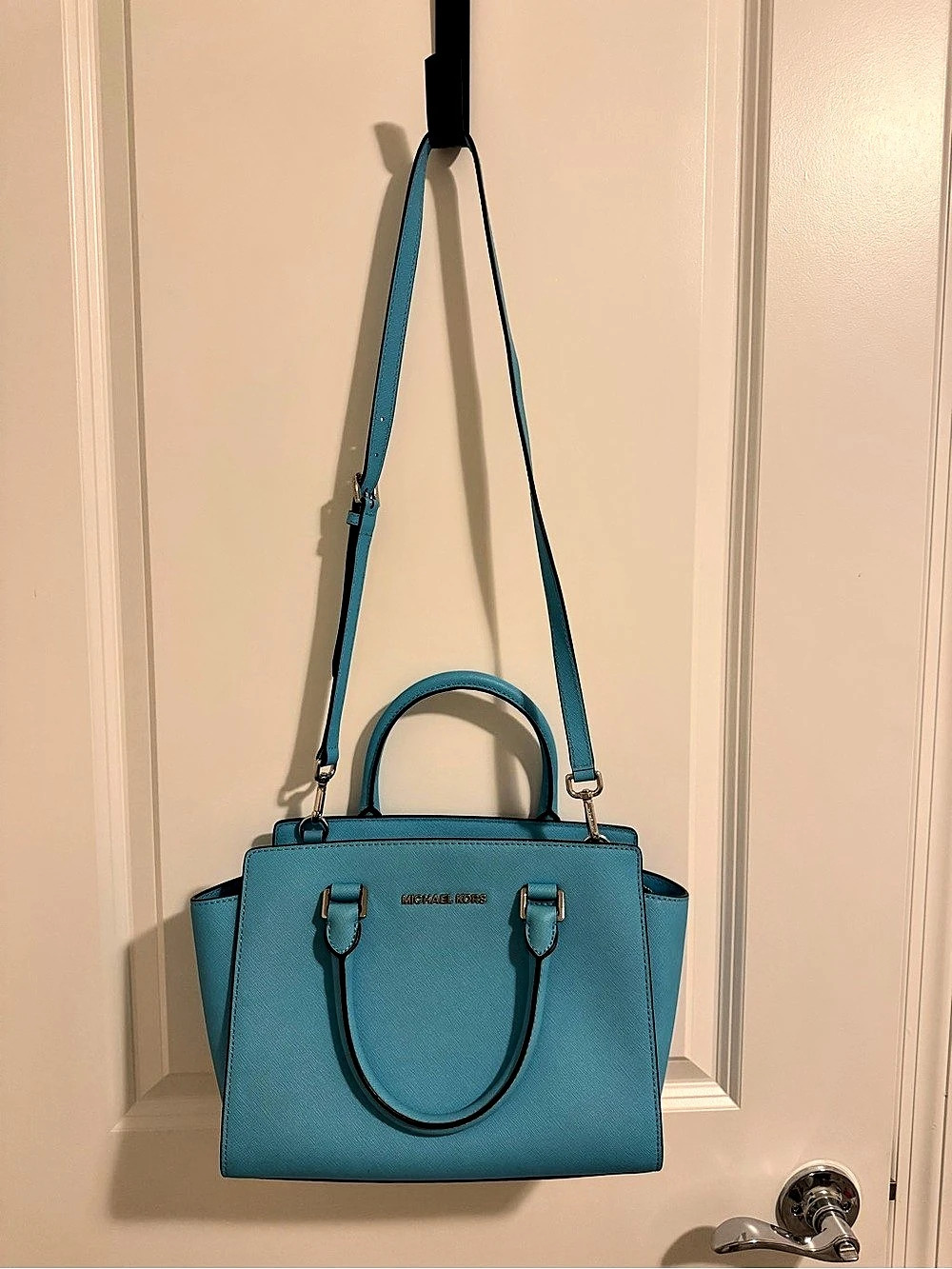 Michael Kors Selma Satchel Bag in Turquoise